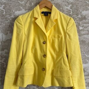 Ralph Lauren Bright Yellow 100% cotton, made in Italy  Blazer